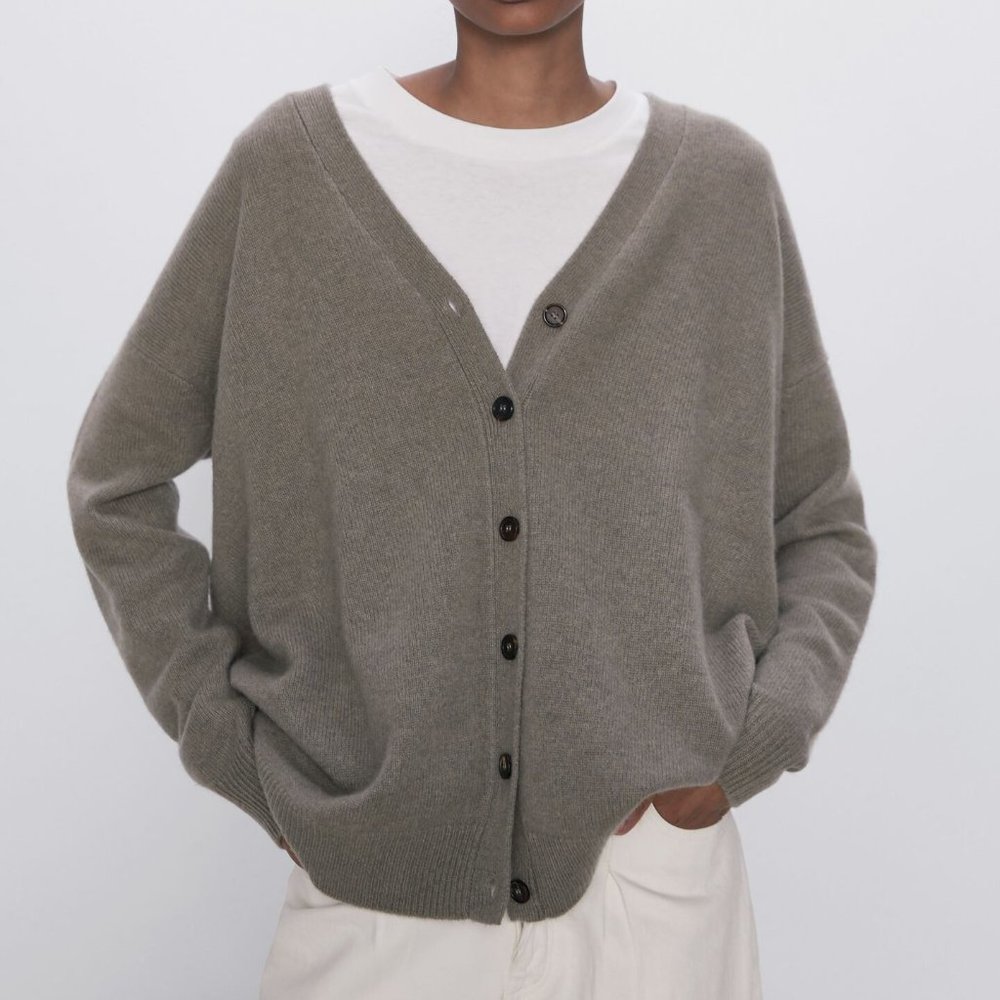 Zara 100% Cashmere Cardigan - Picture 2 of 6